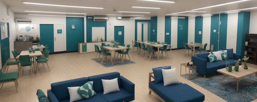 Imagem de um time de atletas reunidos, discutindo estratégias de comunicação esportiva, com foco em jornalismo e marketing.