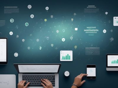 Ilustração de uma equipe reunida, celebrando o sucesso da comunicação interna, com gráficos de engajamento e canais de comunicação visíveis.