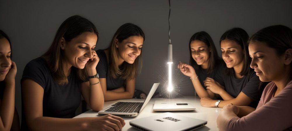 Ilustração de pessoas interagindo em um ambiente de trabalho, representando comunicação eficaz e relações interpessoais.