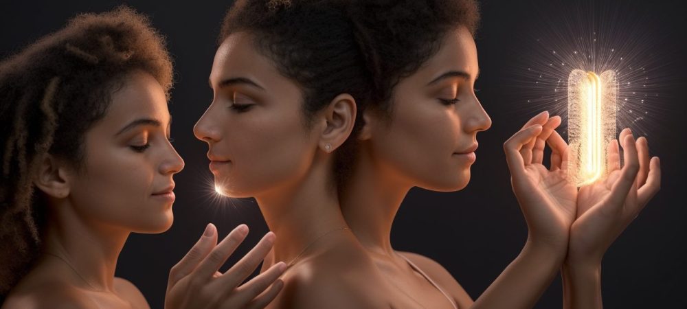 Imagem representando conscientização sobre câncer de mama, com foco em mastologia e métodos de prevenção.