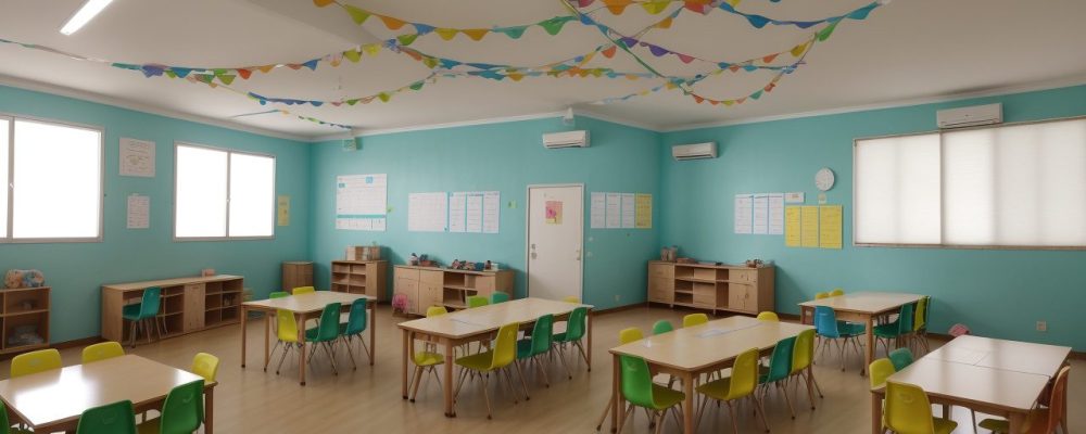 Crianças em atividades educativas explorando e construindo conhecimento em sala de aula, com foco em aprendizagem na educação infantil.
