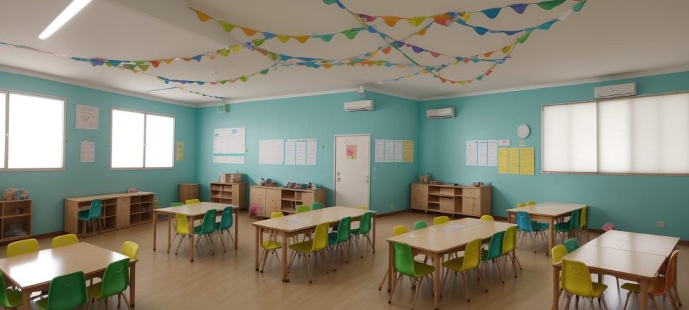 Crianças em atividades educativas explorando e construindo conhecimento em sala de aula, com foco em aprendizagem na educação infantil.