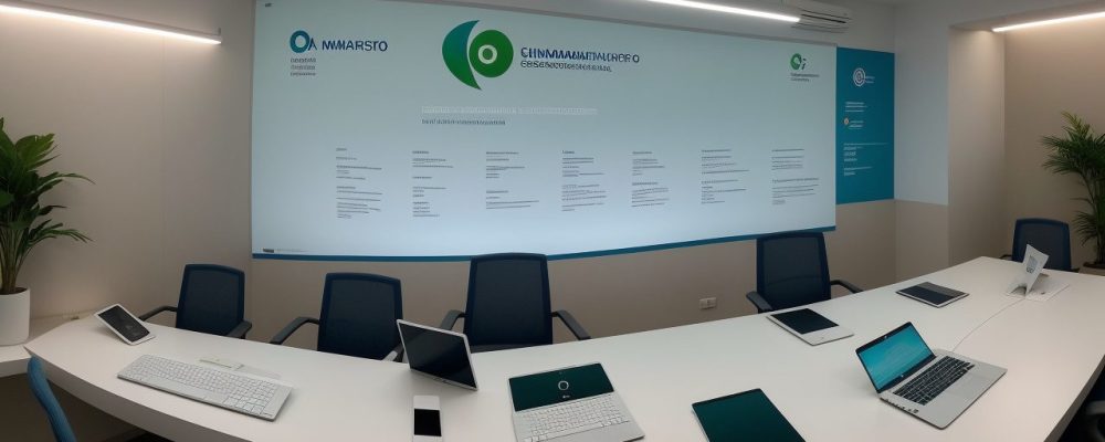 Ilustração que mostra a consultoria empresarial guiando a implementação da LGPD para otimizar processos e garantir a segurança de dados em uma empresa.