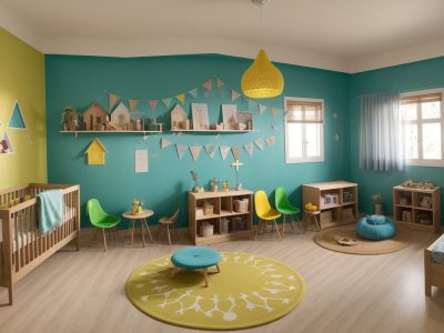 Crianças ouvindo a contação de histórias em sala de aula, com livros ilustrados e recursos visuais, demonstrando a importância da contação de histórias infantil.