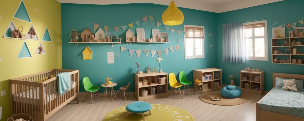 Crianças ouvindo a contação de histórias em sala de aula, com livros ilustrados e recursos visuais, demonstrando a importância da contação de histórias infantil.