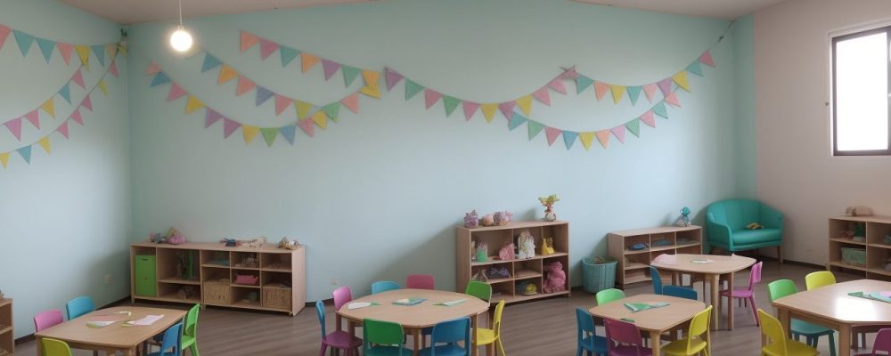 Crianças ouvindo contação de histórias em sala de aula, com livros e recursos visuais, promovendo a literatura infantil e o aprendizado.