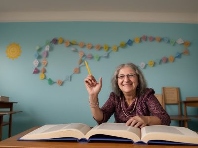 Crianças reunidas ouvindo uma contação de histórias infantil em um ambiente acolhedor e estimulante.