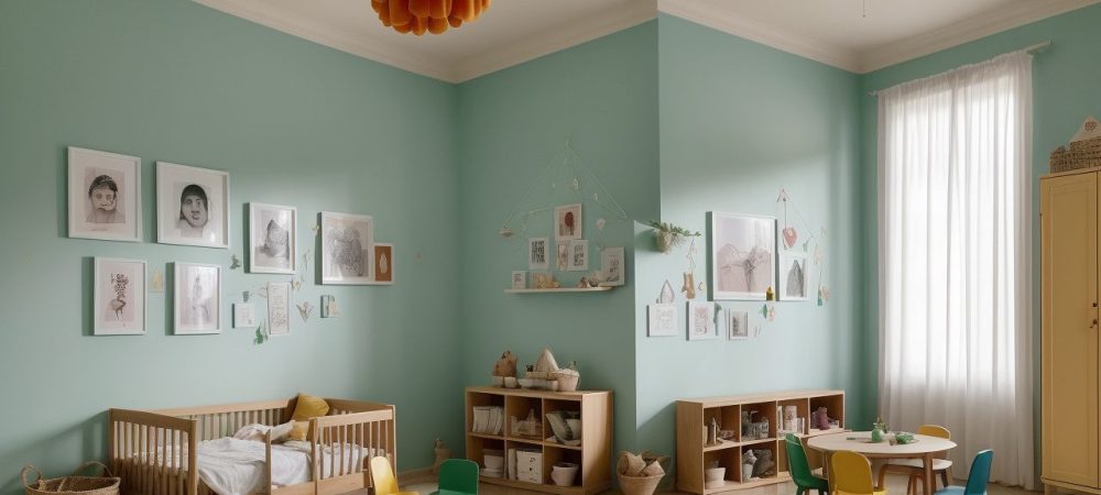 Crianças e educadores em uma sala de aula vibrante, utilizando técnicas de contação de histórias infantil para aprendizado e diversão.