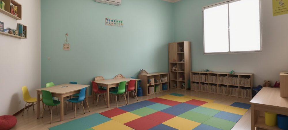 Crianças reunidas em círculo ouvindo uma contação de histórias com fantoches, promovendo a imaginação e o aprendizado