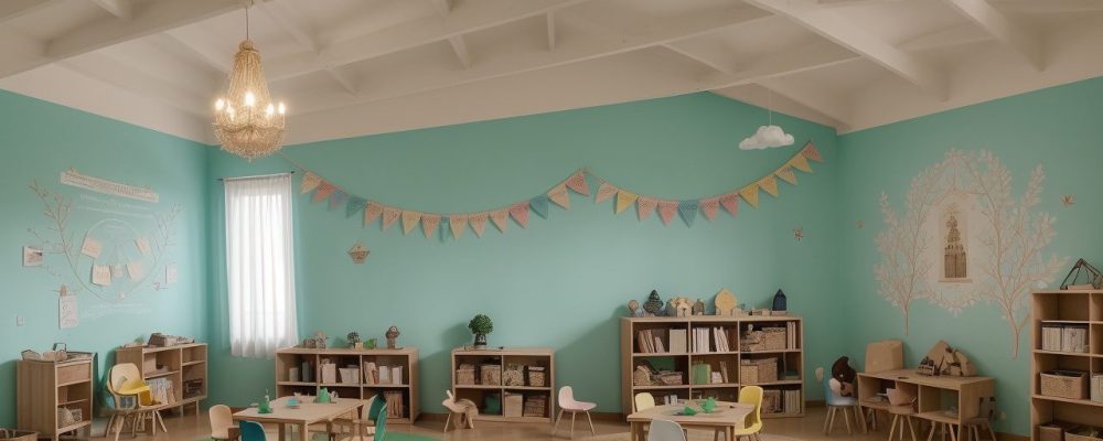 Crianças e professora em sala de aula, utilizando contação de histórias como ferramenta de aprendizado e desenvolvimento infantil.