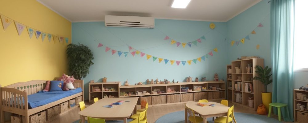 Crianças e educadora em um ambiente lúdico de contação de histórias, destacando o curso online e aprendizado