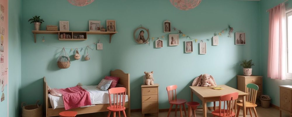 Crianças em sala de aula ouvindo e interagindo com uma contação de histórias, com livros ilustrados e fantoches