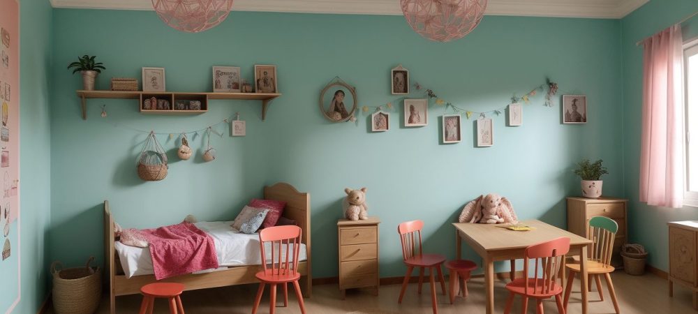 Crianças em sala de aula ouvindo e interagindo com uma contação de histórias, com livros ilustrados e fantoches