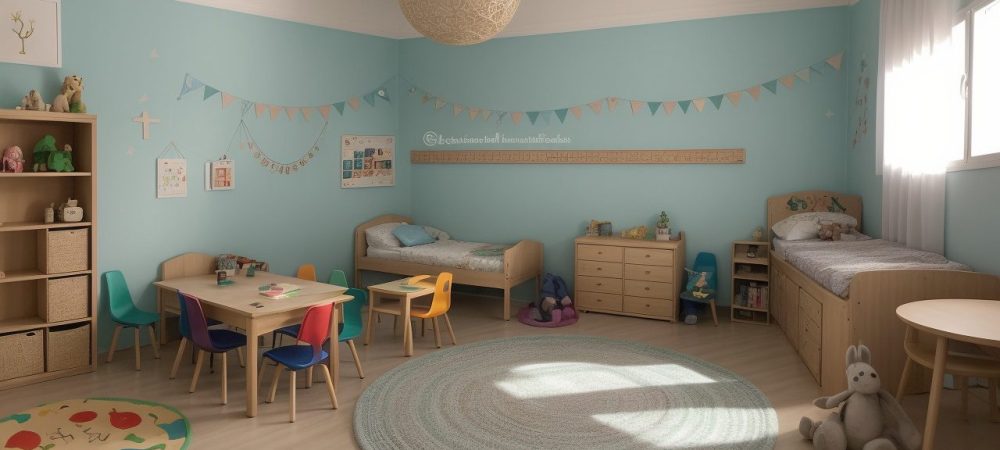 Crianças reunidas em círculo ouvindo uma contadora de histórias, com livros e elementos visuais, representando a importância da contação de histórias na educação infantil e o desenvolvimento da criatividade.