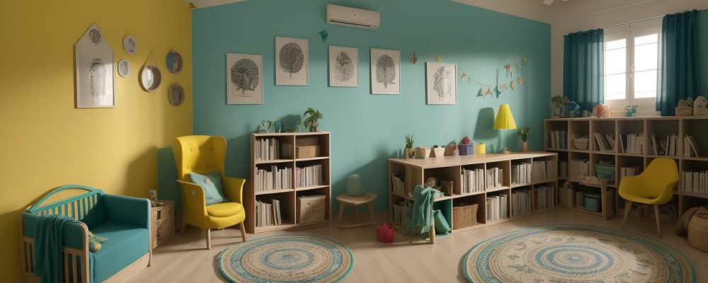 Crianças ouvindo contadores de histórias em sala de aula, com foco na imaginação e desenvolvimento infantil.