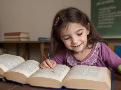 Crianças reunidas em círculo, ouvindo uma contadora de histórias usando recursos visuais e fantoches, representando a contação de histórias na educação infantil.