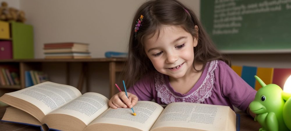 Crianças reunidas em círculo, ouvindo uma contadora de histórias usando recursos visuais e fantoches, representando a contação de histórias na educação infantil.