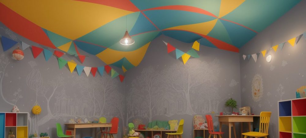 Crianças ouvindo atentas a contação de histórias na educação infantil, com um professor gesticulando e usando recursos visuais para envolvê-las