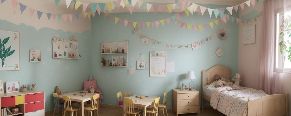 Crianças ouvindo uma contadora de histórias em sala de aula, com livros e elementos visuais que estimulam a imaginação.