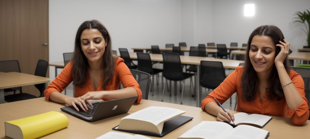 Servidores públicos estudando contrato de trabalho e direitos trabalhistas para concurso.