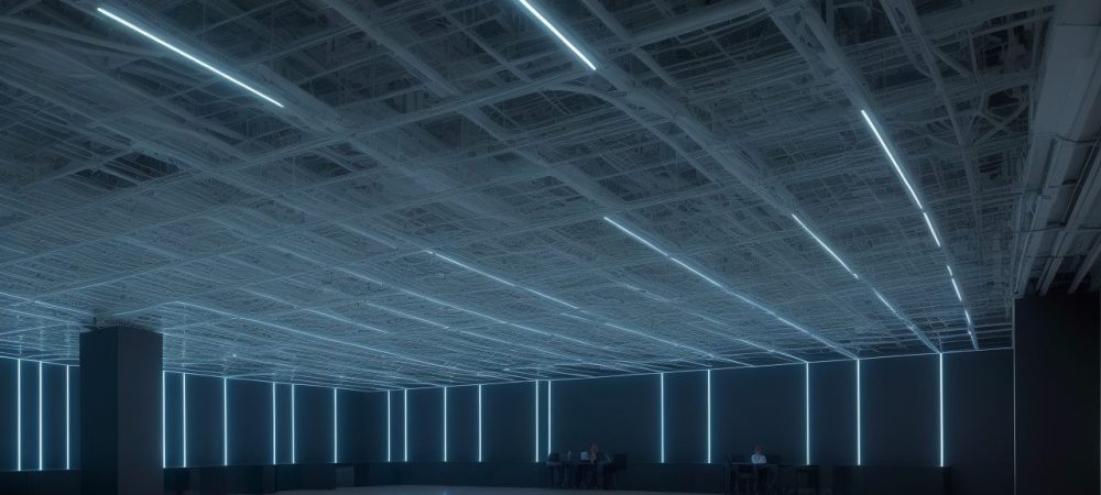 Servidores públicos estudando sobre controle de constitucionalidade em um ambiente digital moderno, com telas e gráficos.