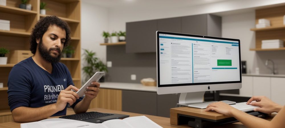 Imagem ilustrando o curso de controle de estoque, com foco em planejamento de compras e gestão para pequenas empresas.