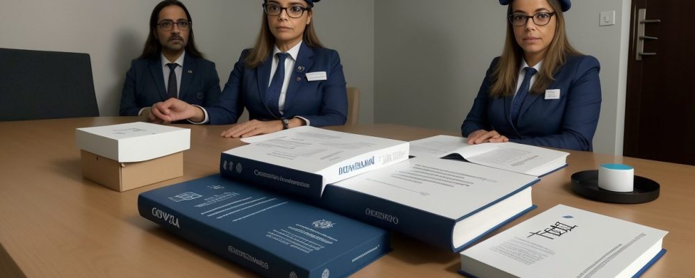 Ilustração mostrando o processo de convalidação de atos administrativos, com documentos, legislação e um gráfico representando o fluxo.