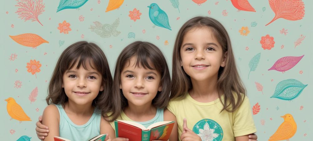 Ilustração de crianças e adultos conversando sobre o corpo humano e a puberdade, um diálogo sobre desenvolvimento psicosexual infantil e educação sexual.