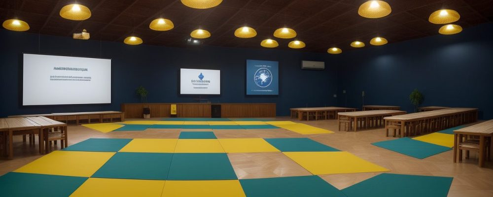 Coordenador pedagógico em reunião com professores, discutindo estratégias e metodologias para aprimorar o ensino e aprendizado na escola.