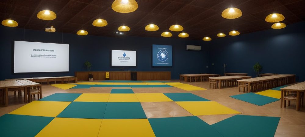 Coordenador pedagógico em reunião com professores, discutindo estratégias e metodologias para aprimorar o ensino e aprendizado na escola.