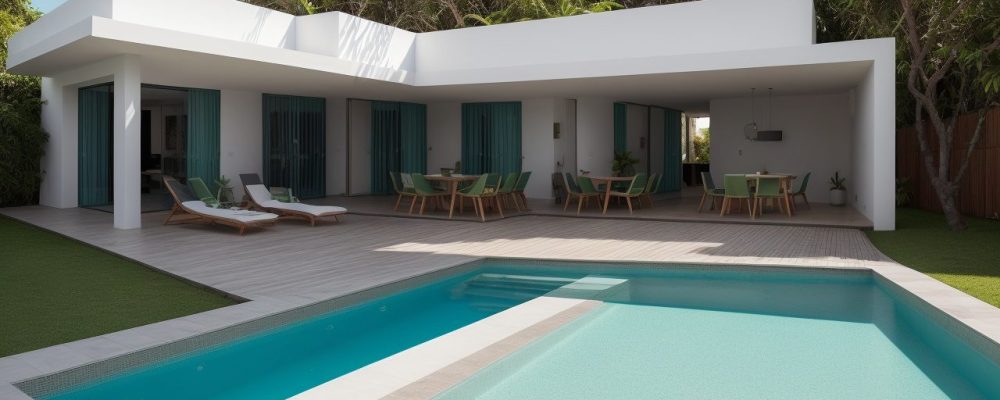 Um corretor de imóveis sorrindo, apertando a mão de um cliente em frente a uma casa, simbolizando a realização de um sonho e a confiança no processo.