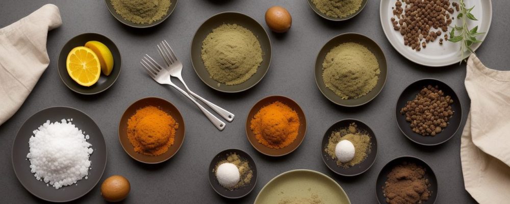 Utensílios de cozinha organizados com ingredientes frescos e dicas práticas para cozinhar.