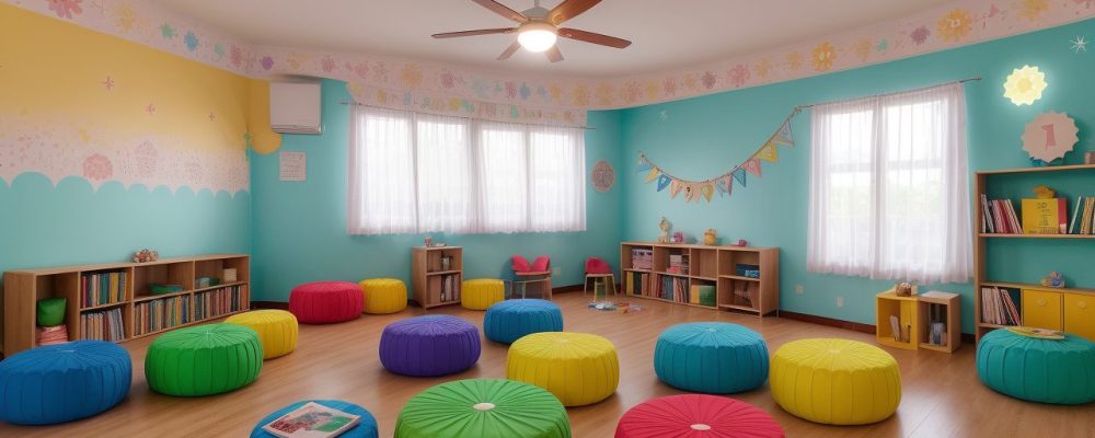 Crianças em sala de aula utilizando a linguagem de sinais (Libras) para comunicação e inclusão, com foco na educação infantil.