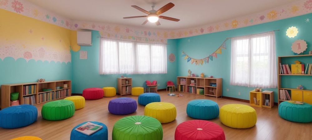 Crianças em sala de aula utilizando a linguagem de sinais (Libras) para comunicação e inclusão, com foco na educação infantil.