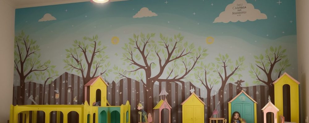 Crianças ouvindo contação de histórias infantil, com expressão de encanto e aprendizado, em ambiente acolhedor e colorido.