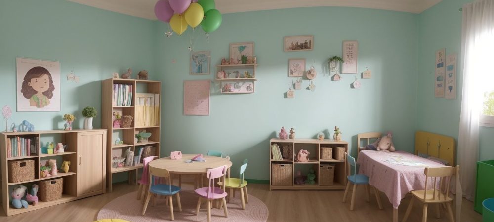 Crianças em roda, ouvindo atentas a contação de histórias na educação infantil, com recursos visuais e ambiente acolhedor.