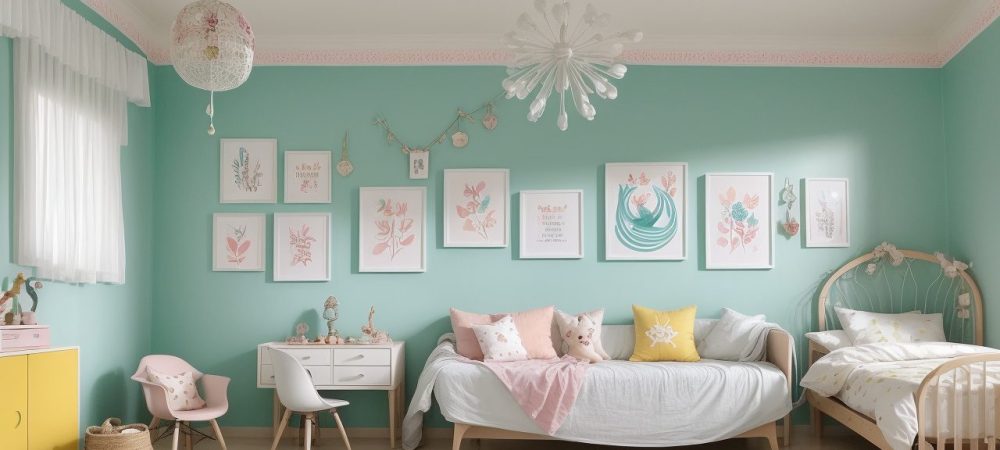 Crianças ouvindo e interagindo em uma aula de contação de histórias, com recursos visuais e professor entusiasmado.