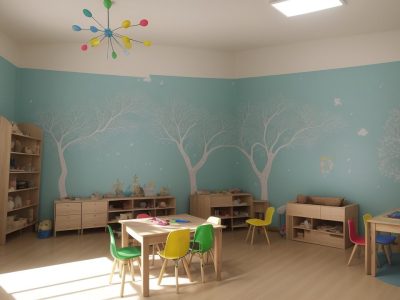 Crianças em atividade em sala de aula, explorando artes visuais com materiais coloridos e ferramentas de desenho, inspiradas pelo curso online.