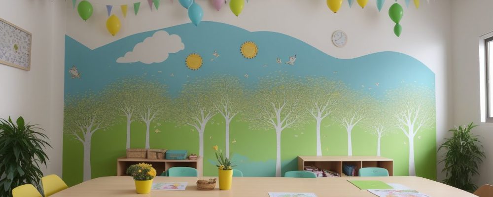 Crianças engajadas em atividades de alfabetização, explorando diferentes métodos em um ambiente de aprendizado dinâmico e colorido.