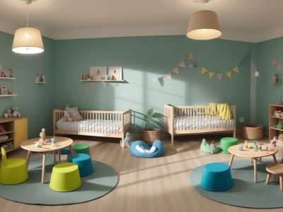 Crianças ouvindo atentas e felizes uma contação de histórias em ambiente acolhedor na educação infantil.