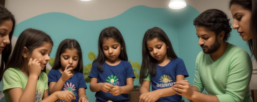 Criança com TOC recebendo apoio em sala de aula, com adaptações pedagógicas e estratégias de inclusão.