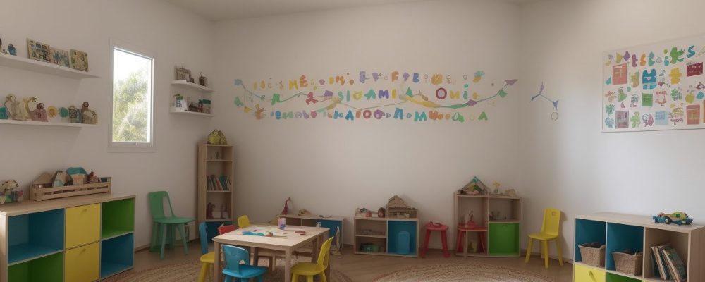 Crianças ouvindo e interagindo com uma contadora de histórias em uma sala de aula acolhedora, explorando os benefícios da contação de histórias na educação infantil.