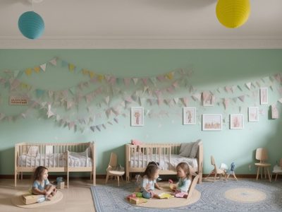 Crianças atentas a uma contação de histórias, com professor utilizando recursos visuais em sala de aula, estimulando a imaginação e aprendizado.