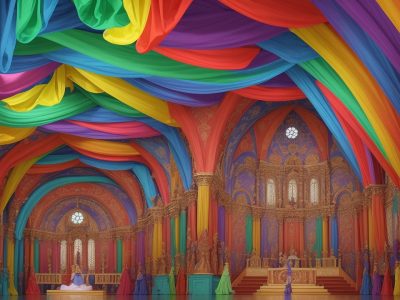 Crianças atentas ouvindo uma contadora de histórias, em um ambiente acolhedor e colorido de sala de aula.