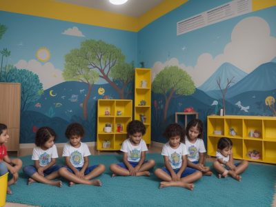 Imagem ilustrando o combate ao trabalho infantil, mostrando crianças felizes em ambiente escolar, com destaque para os direitos da criança e o ECA.