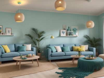 Ambiente de cromoterapia com iluminação colorida, demonstrando os benefícios da terapia das cores para o bem-estar.