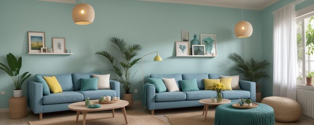 Ambiente de cromoterapia com iluminação colorida, demonstrando os benefícios da terapia das cores para o bem-estar.