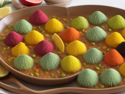 Uma mesa farta com pratos de culinária quilombola, representando a culinária afro brasileira e suas tradições culinárias.