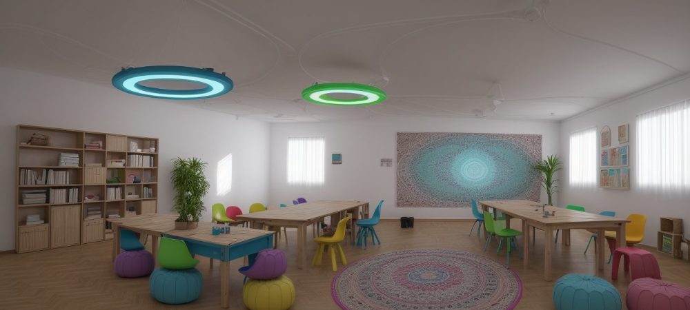 Alunos engajados em atividades de aprendizagem criativa, explorando a cultura maker nas escolas para um aprendizado mais dinâmico.