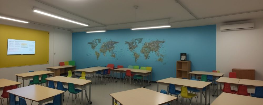 Professor e alunos engajados em sala de aula, utilizando metodologias ativas para explorar o currículo de matemática e a BNCC.